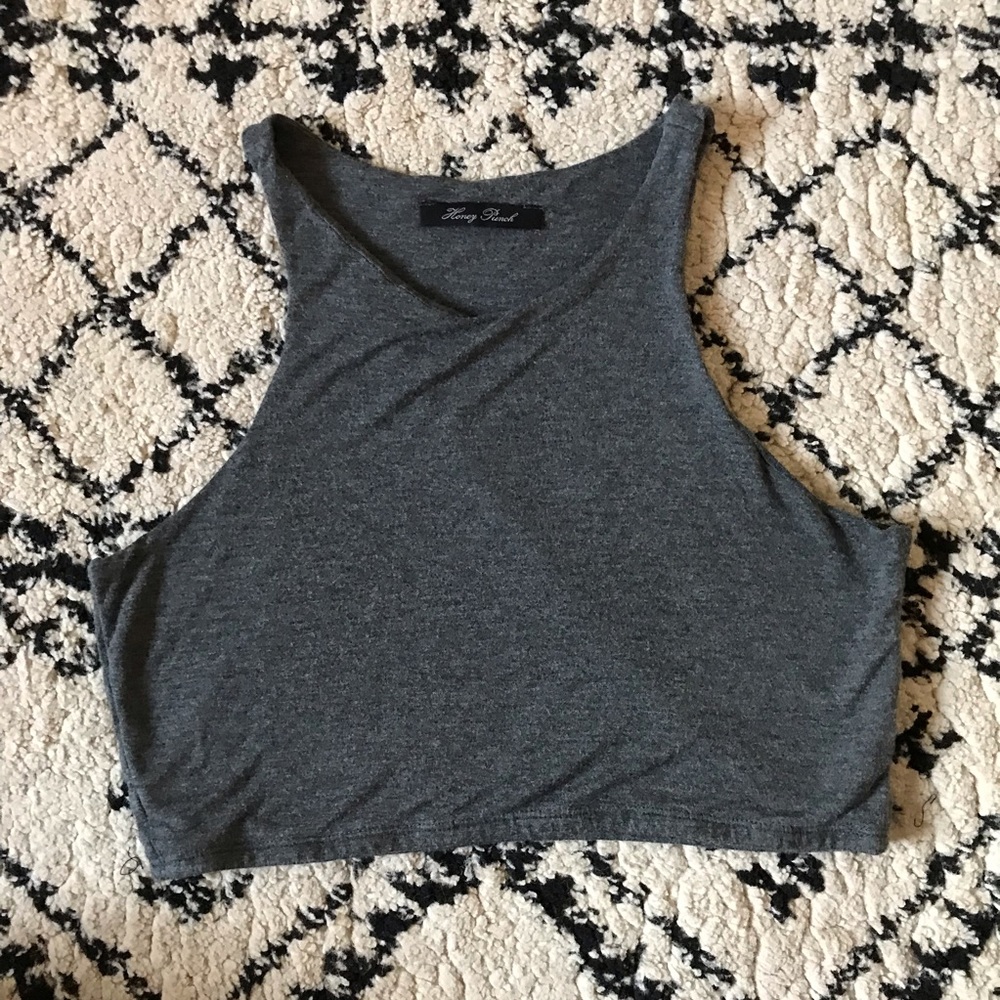 VERY SOFT semi racerback crop top